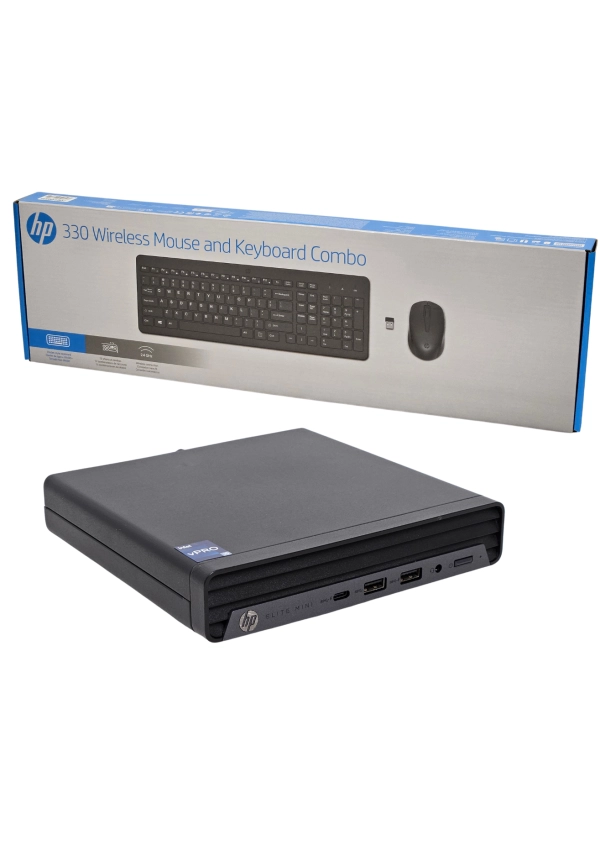 Komputer PC HP ELITE MINI 800 G9 i5-12500T 32GB 512SSD WIN11PRO WiFi BT GW12mc + Klawiatura i mysz HP 330 Wireless
